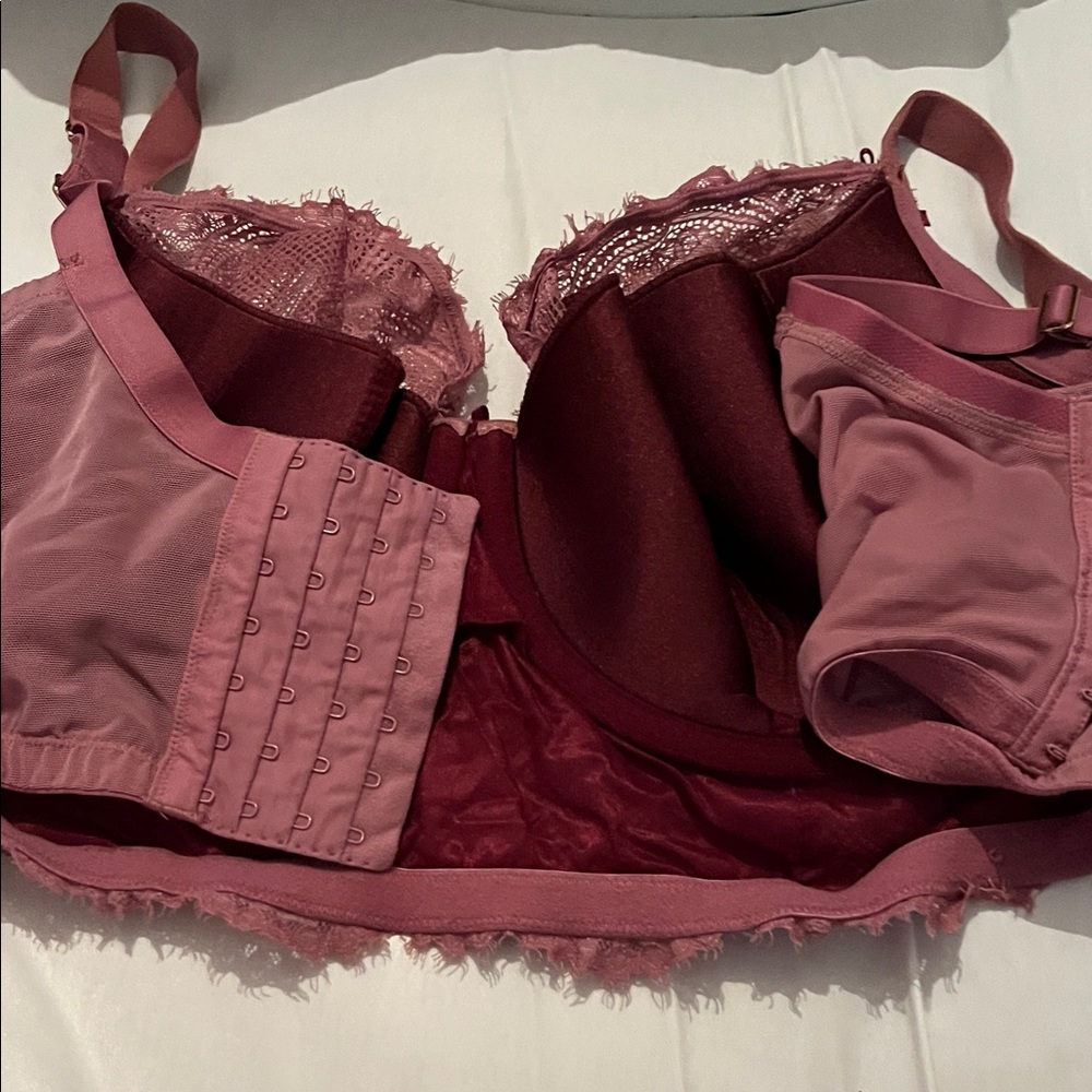 Elegant Lace Mesh Bra in Pink - Picture 2 of 3